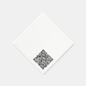 QRコーカスタムドスキャン情報ナプキンスのパーソナライズされた スタンダードカクテルナプキン (角)