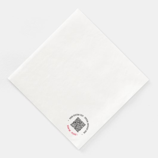 QRコーカスタムドスキャン情報文字とカラーナプキン (コーナー)