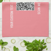 QRコーカスタムドスキャン情報文字カラーキッチンタオル キッチンタオル (折り畳み)