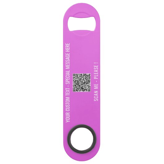 QRコーカスタムドスキャン情報文字色バー鍵 スピード栓抜き (正面)