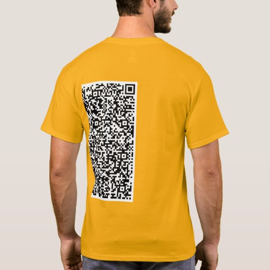 QRコーカスタムドスキャン情報Tシャツ選択色 Tシャツ (裏面)