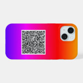 QRコーカスタムドスキャンiPhoneケパーソナライズされたース iPhone 15ケース (裏面横)