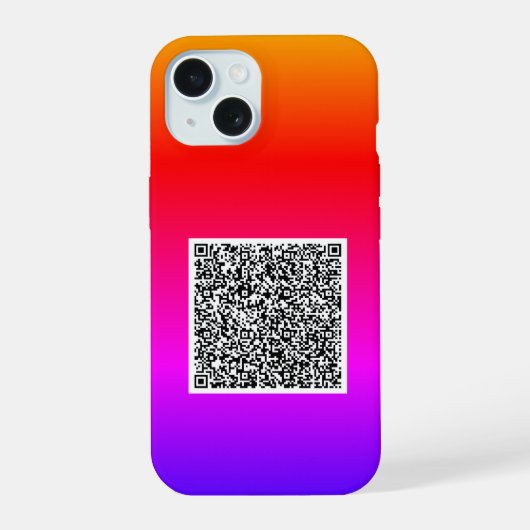 QRコーカスタムドスキャンiPhoneケパーソナライズされたース iPhone 15ケース (裏面)
