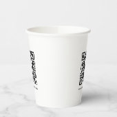 QRコーカスタムドスキャンMe WebサイトのURLテンプレート白 紙コップ (左)