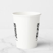 QRコーカスタムドスキャンMe WebサイトのURLテンプレート白 紙コップ (右)