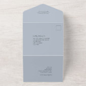 QRコーカスタムドスクリプトモダンダスティブルーAlに参加 オールインワン招待状 (外側)