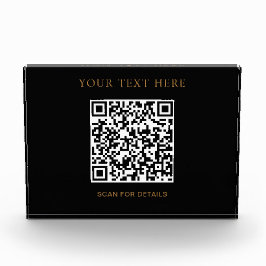 QRコーカスタムドデザイン付き横型フォトブロック フォトブロック