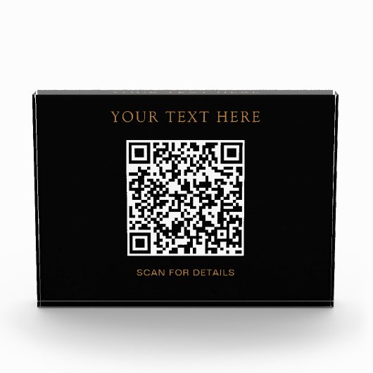 QRコーカスタムドデザイン付き横型フォトブロック フォトブロック (正面)