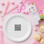 QRコーカスタムドデザイン付き紙9インチプレート ペーパープレート (パーティー)