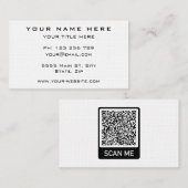 QRコーカスタムドビジネスカード自分のデザイン 名刺 (正面/裏面)