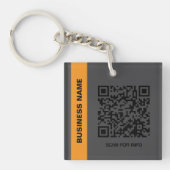 QRコーカスタムドビジネスキーチェーン キーホルダー (正面)