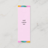 qrコーカスタムドビジネスシンプルピンクのブックマークカード スキニー名刺 (裏面)