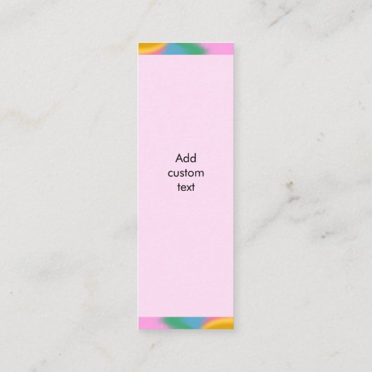 qrコーカスタムドビジネスシンプルピンクのブックマークカード スキニー名刺 (裏面)