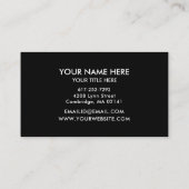 QRコーカスタムドビジネスロゴ |ブラックプロフェッショナル 名刺 (裏面)