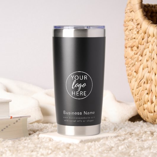 QRコーカスタムドビジネスロゴ 保温保冷タンブラー (リビング (回転後))