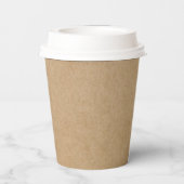 QRコーカスタムドビジネスロゴKraftモダン 紙コップ (裏面)