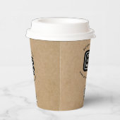QRコーカスタムドビジネスロゴKraftモダン 紙コップ (右)