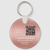 QRコーカスタムドビジネスロゴWebサイトソーシャルメディア キーホルダー (裏面)
