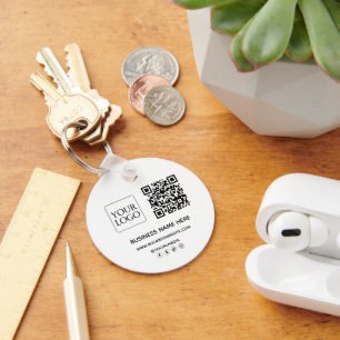 QRコーカスタムドビジネスロゴWebサイトソーシャルメディア キーホルダー