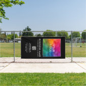 QRコーカスタムドビジネスロ企業のゴはこちら 横断幕 (インサイチュ)