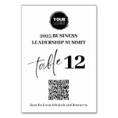 QRコーカスタムドビジネス会議または会議 テーブルナンバー (正面)