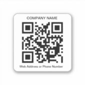 QRコーカスタムドビニールシール シール (正面)