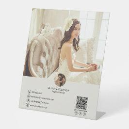 QRコーカスタムドフォトソーシャルメディア事業 台座サイン