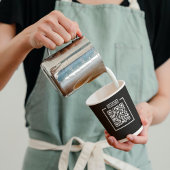 QRコーカスタムドブラック&ホワイトエスプレッソコーヒーショップ 紙コップ