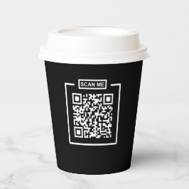 QRコーカスタムドブラック&ホワイトエスプレッソコーヒーショップ 紙コップ
