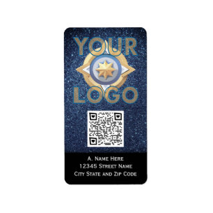 QRコーカスタムドプロフェッショナル付き縦貼りシール ラベル