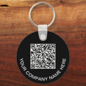 QRコーカスタムドプロモブラック キーホルダー (正面)