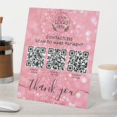 QRコーカスタムドペイ付き数々の小売ペデスタルサイン 台座サイン (インサイチュ)