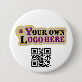 qrコーカスタムドボタン 缶バッジ (正面)
