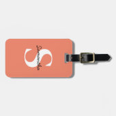 QRコーカスタムドモノグラムパーソナライズされた旅行 ラゲッジタグ (正面横)