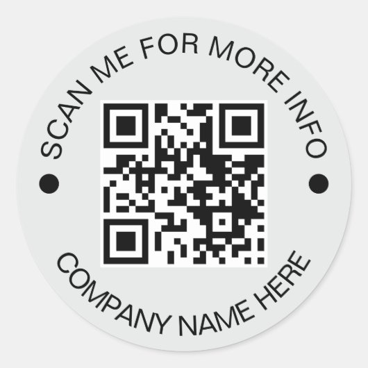 QRコーカスタムドラウンドグレー防水事業 ラウンドシール (正面)