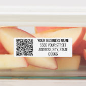 QRコーカスタムドラベルの会社名アドレス ラベル (貼付)