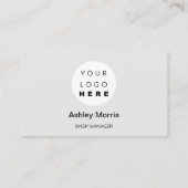 QRコーカスタムドロゴソーシャルオンラインショップグレー 名刺 (裏面)