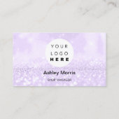 QRコーカスタムドロゴソーシャルオンラインショップパープル 名刺 (裏面)