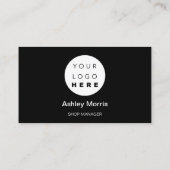 QRコーカスタムドロゴソーシャルオンラインショップブラックバラ 名刺 (裏面)