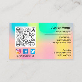 QRコーカスタムドロゴソーシャルオンラインショップ自筆証書 名刺