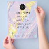 QRコーカスタムドロゴ紫ホログラフィエレガントック チラシ (手)