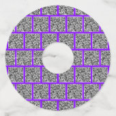QRコーカスタムドワイングラスラベル – カラーの選択 ワイングラスタグ (正面)