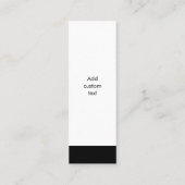 qrコーカスタムド事業シンプル白ブックマークカード スキニー名刺 (裏面)