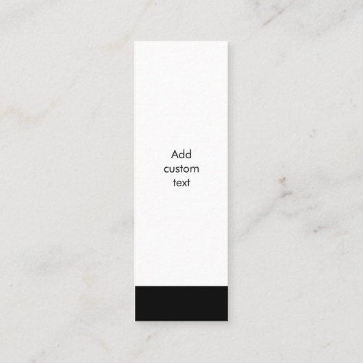 qrコーカスタムド事業シンプル白ブックマークカード スキニー名刺 (裏面)