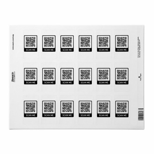 QRコーカスタムド事業返品ラベル ラベル (フルシート)