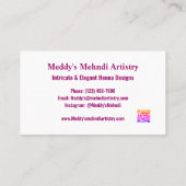 QRコーカスタムド付きメディアアーティスト名刺 名刺 (裏面)