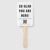 QRコーカスタムド付き教会ウェルカムファン ハンドファン (裏面)