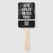 QRコーカスタムド付き教会ウェルカムファン ハンドファン (正面)