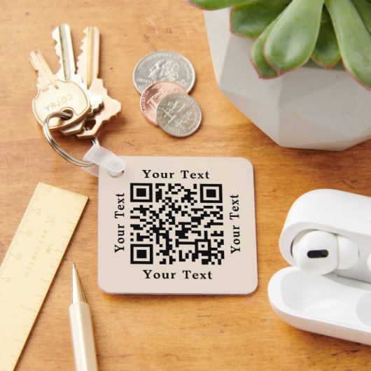 QRコーカスタムド会社ロゴの作成 キーホルダー (デスク)