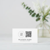 QRコーカスタムド会社ロゴはこちら名刺 名刺 (スタンド正面)